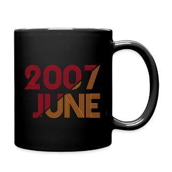 18 years 2007 18th birthday June - Full Colour Mug - black - Right
