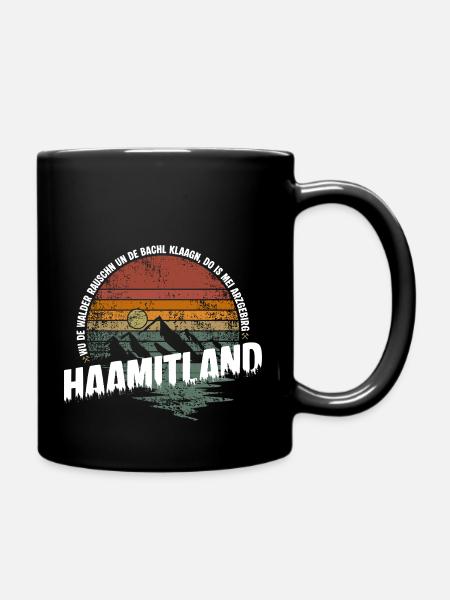 Heimatland Erzgebirge - Tasse einfarbig - Schwarz