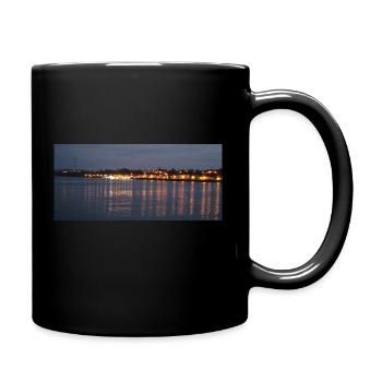 Nachts am See - Tasse einfarbig - Schwarz - Rechts