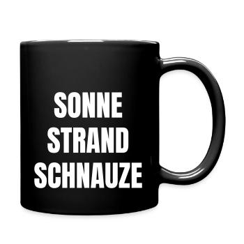 Soleil, plage, museau ! - Mug uni - noir - Droite