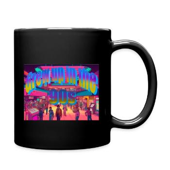 A grandi dans les années 90 - Mug uni - noir - Droite