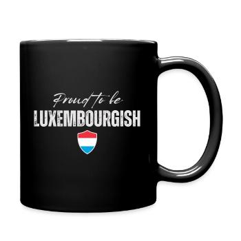 Drapeau du Luxembourg, fierté luxembourgeoise - Mug uni - noir - Droite