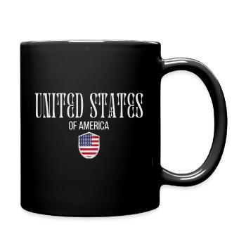 Originally from the USA, born in America - Full Colour Mug - black - Right