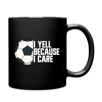 I'm screaming because I care about football parents - Full Colour Mug - black - Right