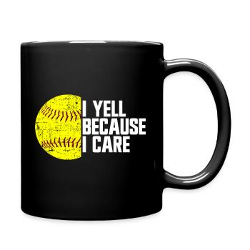 Ich schreie, weil es mir wichtig ist, Softball-Elt - Tasse einfarbig - Schwarz - Rechts