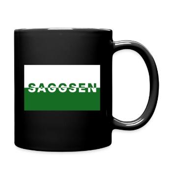 Saggsen / Sachsen - Tasse einfarbig - Schwarz - Rechts