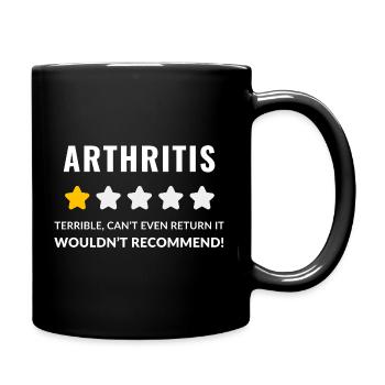 Bold Arthritis Awareness Typography Design - Full Colour Mug - black - Right