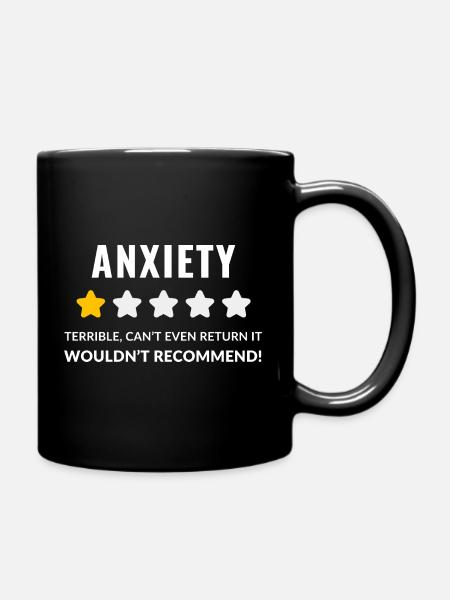 Ausdrucksstarkes Angstbewusstseinsdesign - Tasse einfarbig - Schwarz