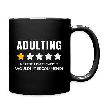 Conception de badge d’adulte sceptique - Mug uni - noir - Droite