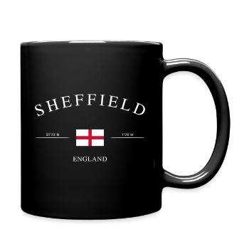 Sheffield England – Holiday Souvenir & Gift - Full Colour Mug - black - Right