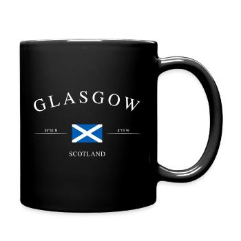 Glasgow Schottland – Urlaub Souvenir & Geschenk - Tasse einfarbig - Schwarz - Rechts