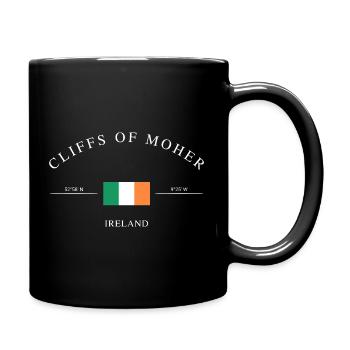 Cliffs of Moher Ireland Holiday Souvenir &amp; Gift - Full Colour Mug - black - Right