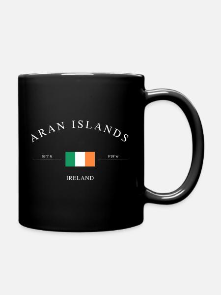 Aran Islands Ireland – Holiday Souvenir & Gift - Full Colour Mug - black