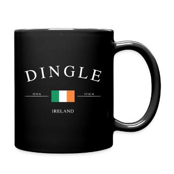 Dingle Irland – Urlaub Souvenir & Geschenk - Tasse einfarbig - Schwarz - Rechts