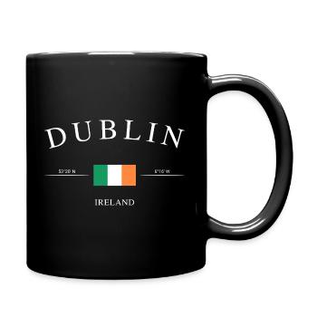 Dublin Ireland – Holiday Souvenir & Gift - Full Colour Mug - black - Right