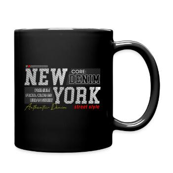 New York Street Style Denim Design - Mug uni - noir - Droite