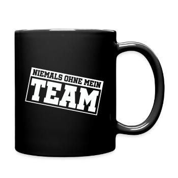 niemals_ohne_mein_team_- - Full Colour Mug - black - Right