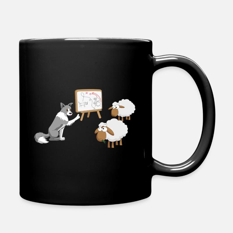 Border Collie Coach - Tasse einfarbig - Schwarz