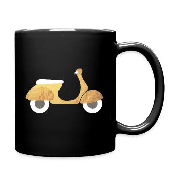 Scooter Gold Luxury Italy Exclusive Retro Vintage - Full Colour Mug - black - Right