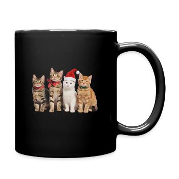 cat in christmas - Full Colour Mug - black - Right