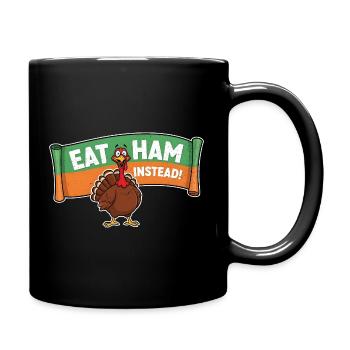 Manger du bacon – Dinde de Thanksgiving - Mug uni - noir - Droite