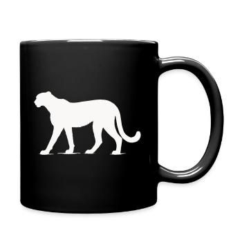Gepard Tier  - Tasse einfarbig - Schwarz - Rechts