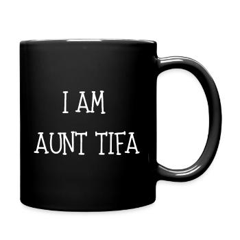 Je suis tante Tifa design patriotique. - Mug uni - noir - Droite