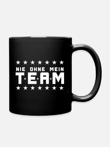 Mein Team - Tasse einfarbig - Schwarz