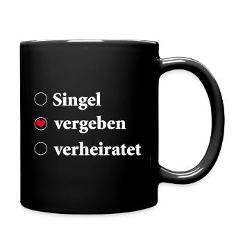 Sélection du statut de la relation Célibataire - Pris - Mug uni - noir - Droite