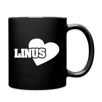 Linus as Gold - Full Colour Mug - black - Right