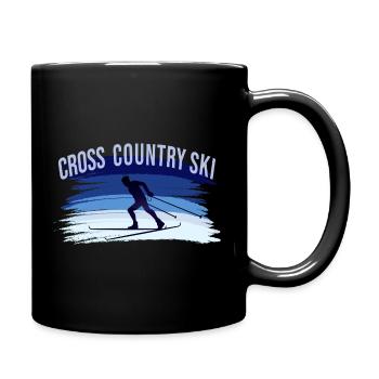 Ski de fond - Mug uni - noir - Droite