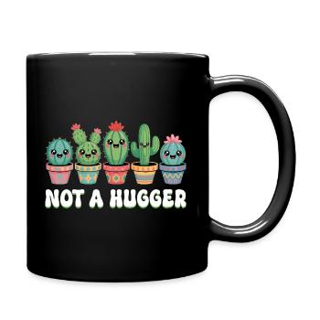 Hugger Funny Plant Succulent Cactus - Full Colour Mug - black - Right