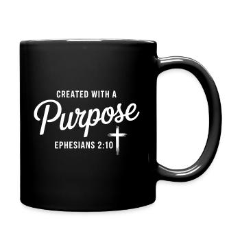 Purposeful Faith Cross Emblem - Full Colour Mug - black - Right