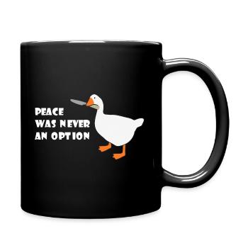 Goose – Frieden war nie eine Option - Tasse einfarbig - Schwarz - Rechts