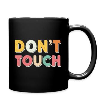 Do Not Touch Retro Pastel - Full Colour Mug - black - Right