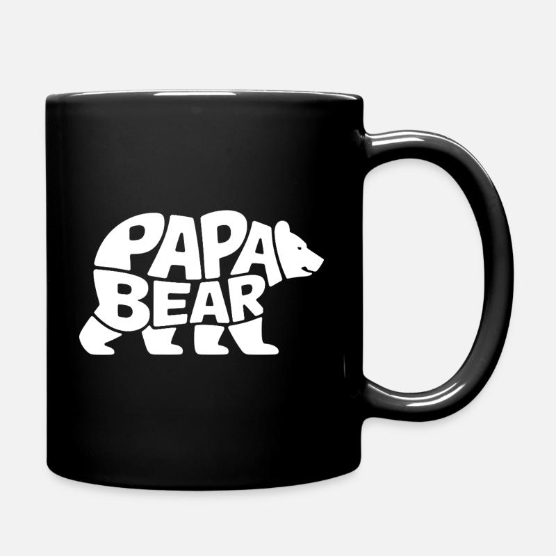 Papa Bear - Tasse einfarbig - Schwarz