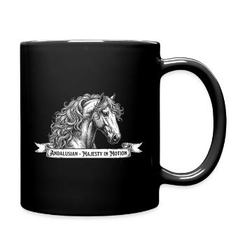 Andalusier Pferd - Majesty in Motion Vintage - Tasse einfarbig - Schwarz - Rechts