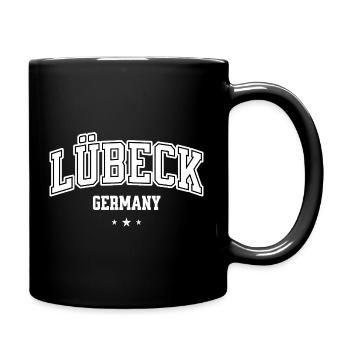 Lübeck – Retro College City Shirt College - Full Colour Mug - black - Right