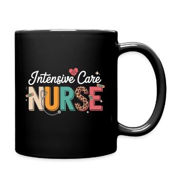 Infirmière en soins intensifs colorée - Mug uni - noir - Droite