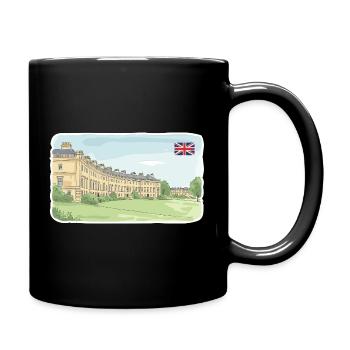 Art architectural géorgien Royal Crescent de Bath City - Mug uni - noir - Droite