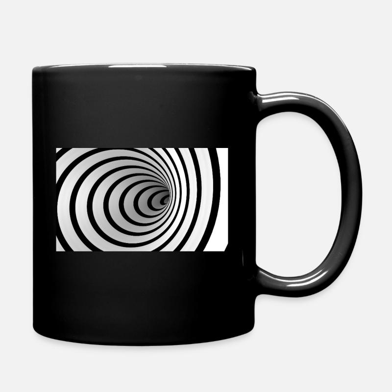 Spirale noire et blanche vortex - Mug uni - noir