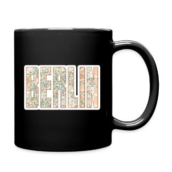 Berlin Stadtplan - Tasse einfarbig - Schwarz - Rechts