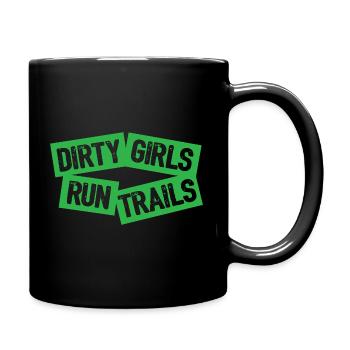 Les filles sales courent sur les sentiers - Mug uni - noir - Droite