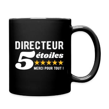 Cadeau Directeur 5 Étoiles - Merci pour tout  - Mug uni - noir - Droite