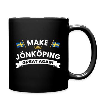 Jönköping City Crest Flag - Tasse einfarbig - Schwarz - Rechts