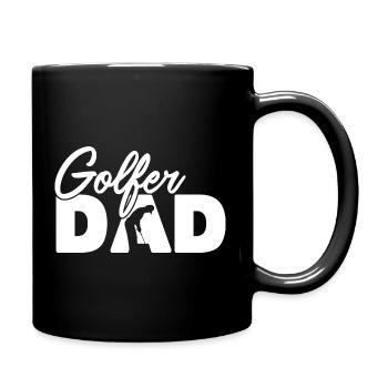 Golfer-Vater, Vintage-Silhouette-Golf-Vater, Vater - Tasse einfarbig - Schwarz - Rechts