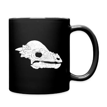 Pachycephalosaurus Fossil Schädel - Tasse einfarbig - Schwarz - Rechts