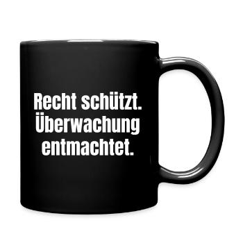Protecting rights, disempowering surveillance - Full Colour Mug - black - Right