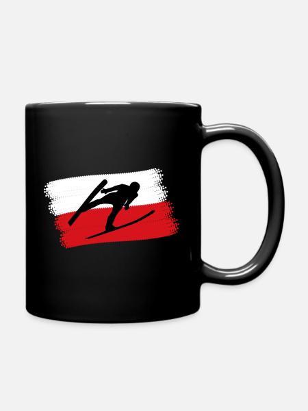 Sauteur à ski Pologne - Mug uni - noir