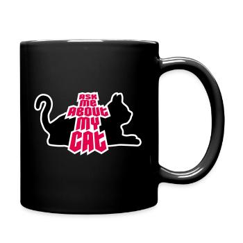 Demandez-moi pour mon chat Chat Amour des animaux Animaux - Mug uni - noir - Droite